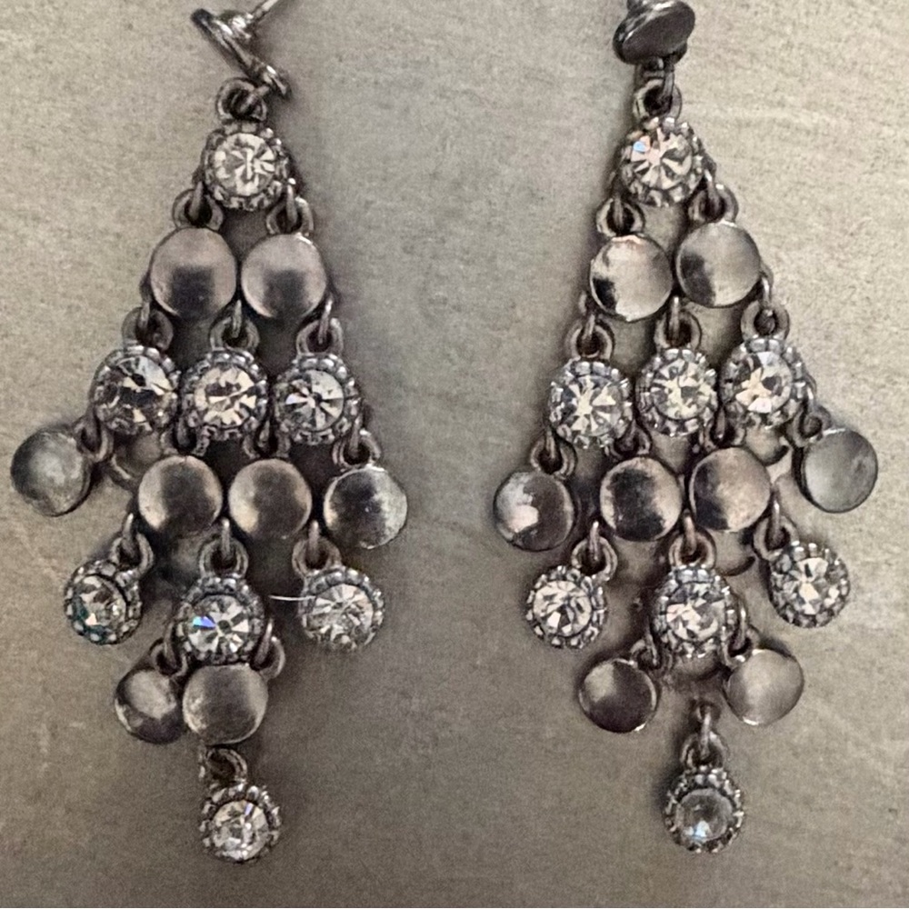 Elegant Silver Chandelier Earrings